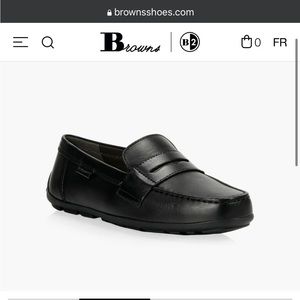 GEOX unisex leather kids dress shoes